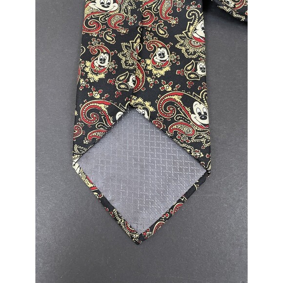 Balancine Tie Works Disney Mickey Mouse Paisley Necktie 4” X 57” 100% Silk USA - Picture 4 of 6